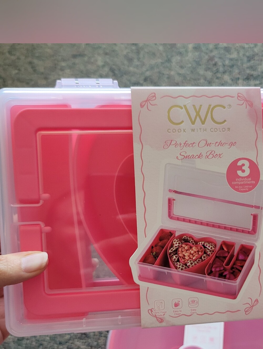 CWC Pink Heart-Shaped and Rectangular Food Storage Set - Picture 8 of 12